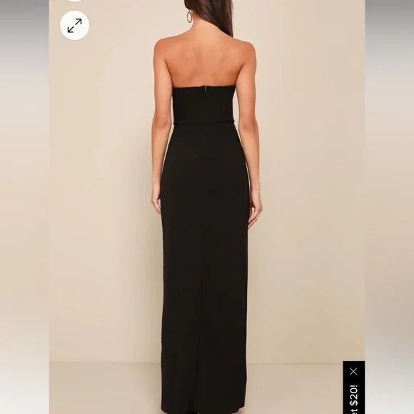 Lulus Dedicated to Glamour Black Strapless Maxi Dress - Picture 3 of 5